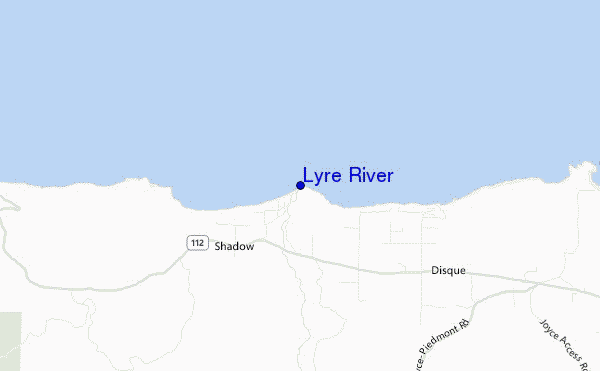 mapa de ubicación de Lyre River