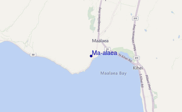 mapa de ubicación de Ma'alaea