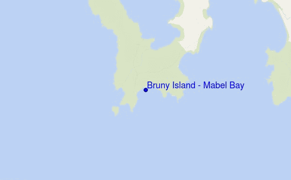 mapa de ubicación de Bruny Island - Mabel Bay