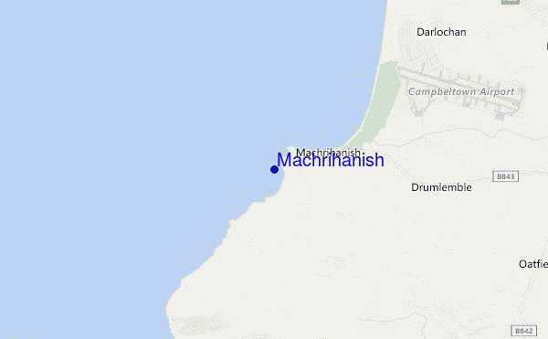 mapa de ubicación de Machrihanish