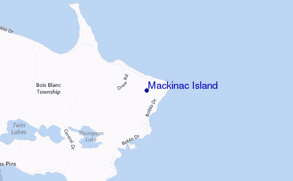 mapa de ubicación de Mackinac Island