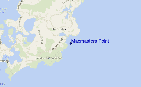 mapa de ubicación de Macmasters Point