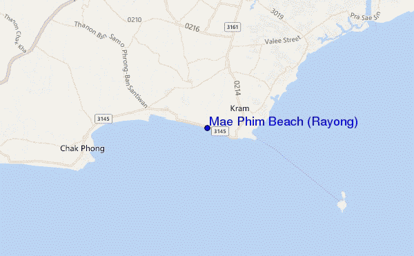 mapa de ubicación de Mae Phim Beach (Rayong)