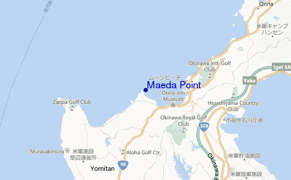 mapa de ubicación de Maeda Point