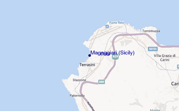 mapa de ubicación de Magaggiari (Sicily)