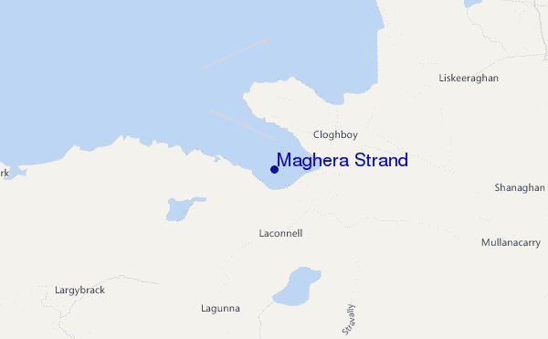 mapa de ubicación de Maghera Strand