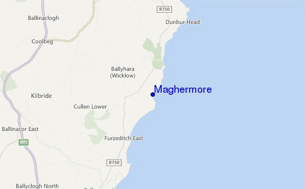 mapa de ubicación de Maghermore