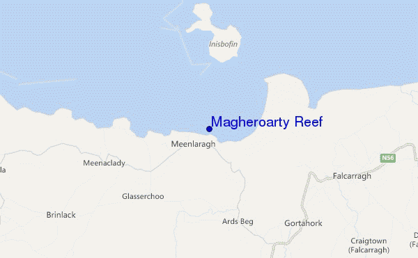 mapa de ubicación de Magheroarty Reef