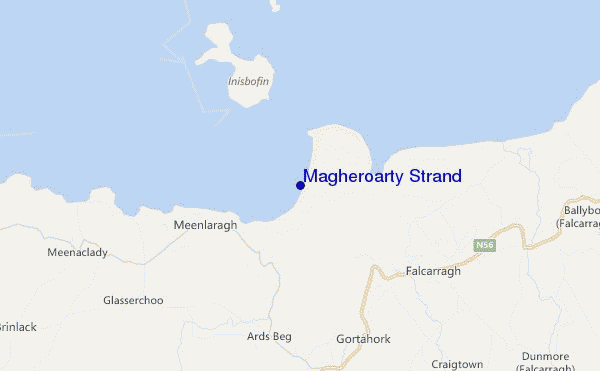 mapa de ubicación de Magheroarty Strand