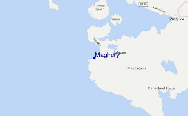 mapa de ubicación de Maghery