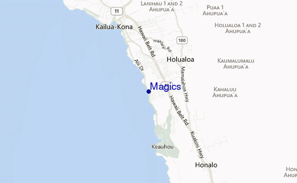 mapa de ubicación de Magics