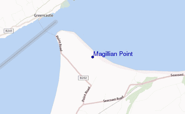 mapa de ubicación de Magillian Point