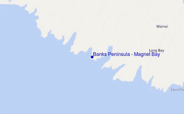 mapa de ubicación de Banks Peninsula - Magnet Bay