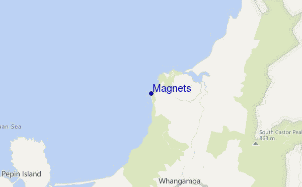 mapa de ubicación de Magnets