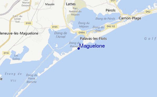 mapa de ubicación de Maguelone