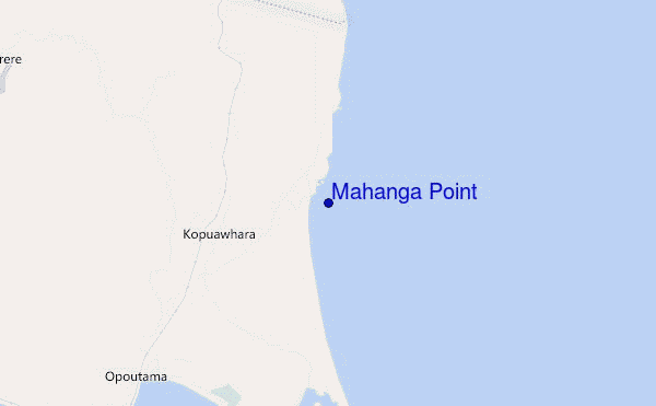 mapa de ubicación de Mahanga Point