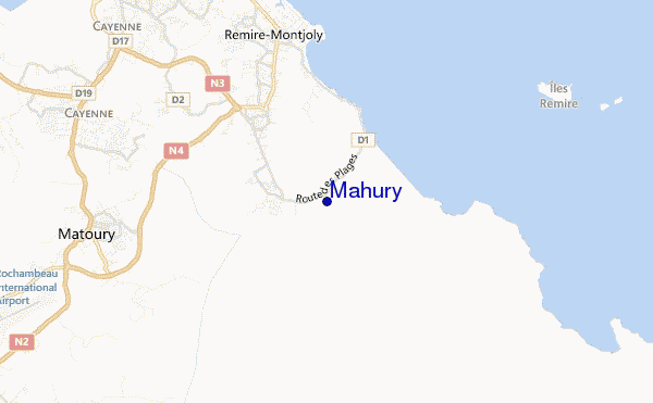 mapa de ubicación de Mahury
