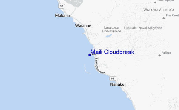 mapa de ubicación de Maili Cloudbreak