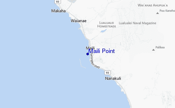 mapa de ubicación de Maili Point