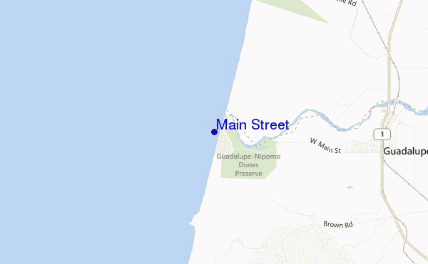 mapa de ubicación de Main Street