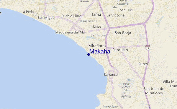 mapa de ubicación de Makaha
