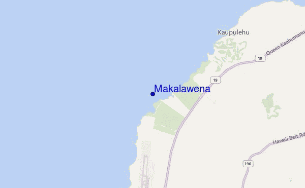 mapa de ubicación de Makalawena