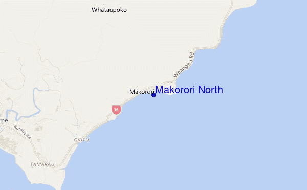 mapa de ubicación de Makorori North