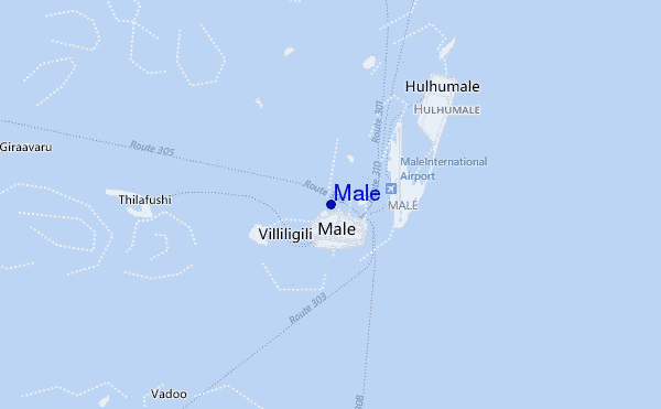 mapa de ubicación de Male