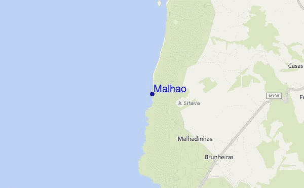 mapa de ubicación de Malhão