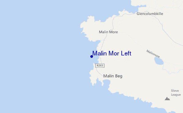 mapa de ubicación de Malin Mor Left