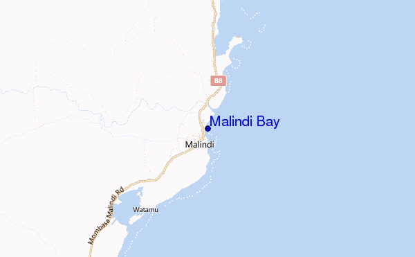Malindi Bay Location Map