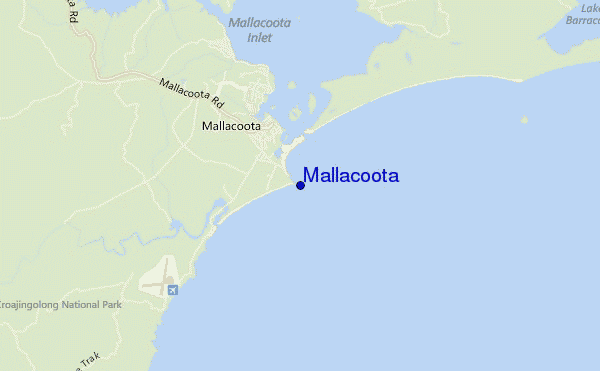 mapa de ubicación de Mallacoota