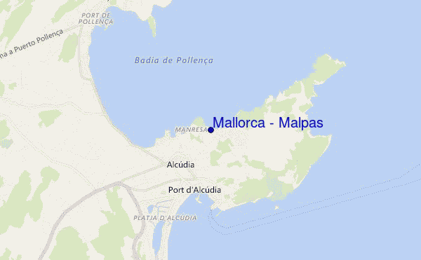 mapa de ubicación de Mallorca - Malpas