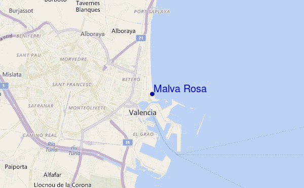 mapa de ubicación de Malva Rosa