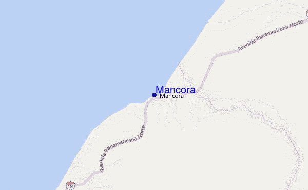 mapa de ubicación de Mancora