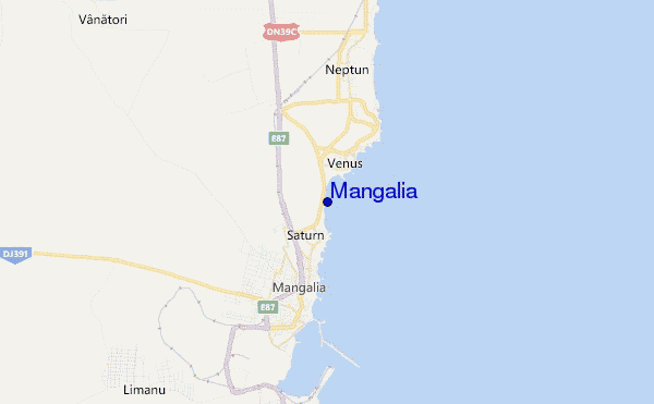 mapa de ubicación de Mangalia