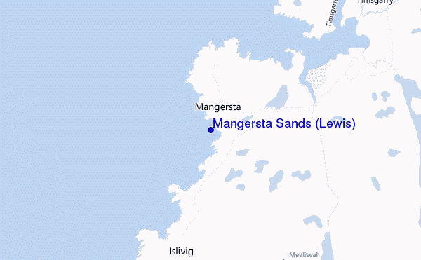 mapa de ubicación de Mangersta Sands (Lewis)