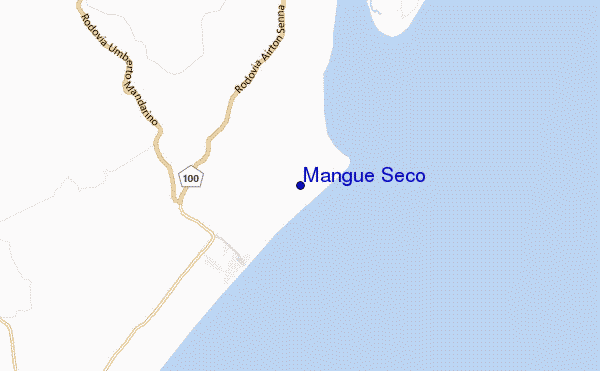 mapa de ubicación de Mangue Seco