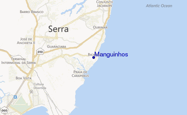 mapa de ubicación de Manguinhos