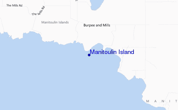 mapa de ubicación de Manitoulin Island