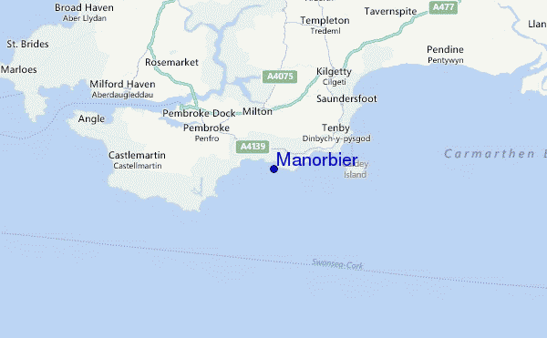 Manorbier Location Map