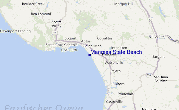 Manresa State Beach Location Map