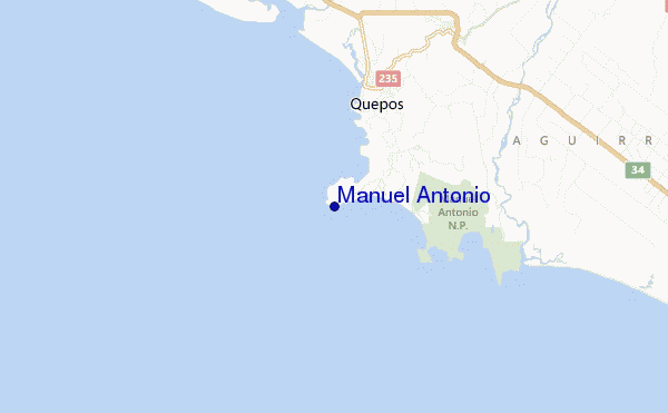 mapa de ubicación de Manuel Antonio
