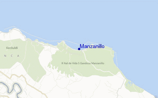 mapa de ubicación de Manzanillo