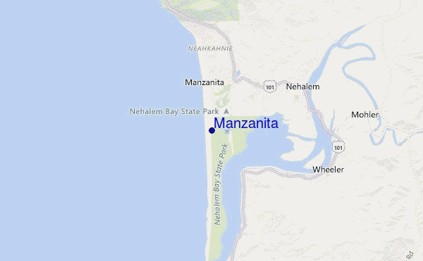 mapa de ubicación de Manzanita