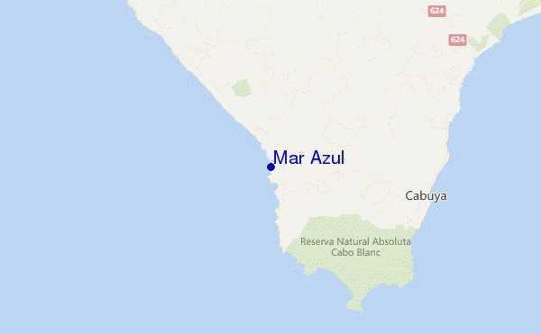 mapa de ubicación de Mar Azul