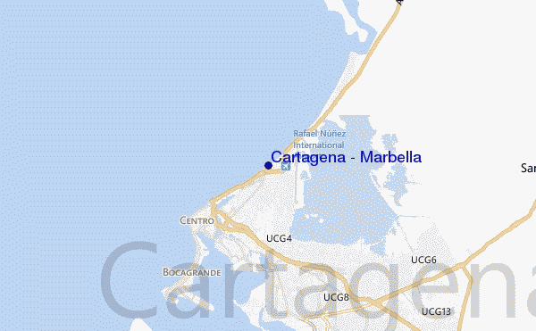 mapa de ubicación de Cartagena - Marbella