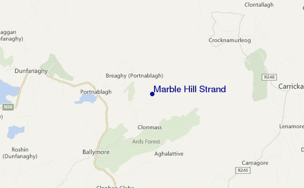mapa de ubicación de Marble Hill Strand