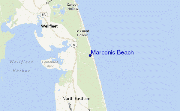 mapa de ubicación de Marconis Beach