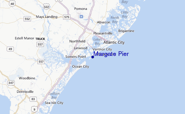 Margate Pier Location Map